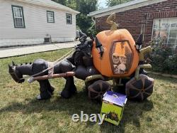Gemmy Spirit Halloween Reaper Horse Carriage Hearse Airblown Inflatable 10ft Gemmy Spirit Halloween Reaper Horse Carriage Hearse Airblown Inflatable 10ft