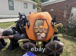 Gemmy Spirit Halloween Reaper Horse Carriage Hearse Airblown Inflatable 10ft Gemmy Spirit Halloween Reaper Horse Carriage Hearse Airblown Inflatable 10ft