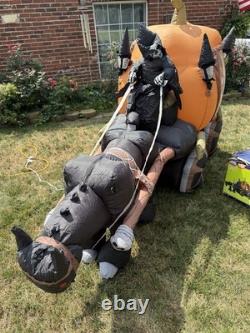 Gemmy Spirit Halloween Reaper Horse Carriage Hearse Airblown Inflatable 10ft Gemmy Spirit Halloween Reaper Horse Carriage Hearse Airblown Inflatable 10ft