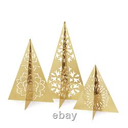 Georg Jensen 18k Gold Plated Stainless Steel Christmas 2020 Table Tree Set 3pc