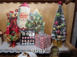 German Christmas Market Stall Diorama Artisan Doll House Size Miniature OOAK