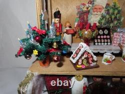 German Christmas Market Stall Diorama Artisan Doll House Size Miniature OOAK