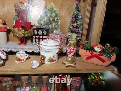 German Christmas Market Stall Diorama Artisan Doll House Size Miniature OOAK