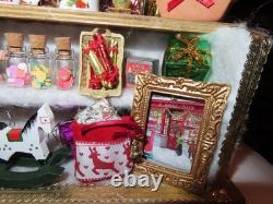 German Christmas Market Stall Diorama Artisan Doll House Size Miniature OOAK