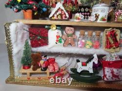 German Christmas Market Stall Diorama Artisan Doll House Size Miniature OOAK