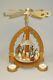 German Christmas Pyramid Nativity With Tealights Handcrafted Erzgebirge Germany