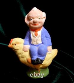 German Easter Foxy Grandpa On Chick Candy Container 5, Germany, c. 1930's