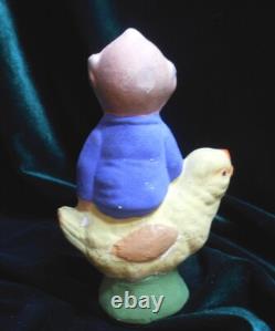 German Easter Foxy Grandpa On Chick Candy Container 5, Germany, c. 1930's
