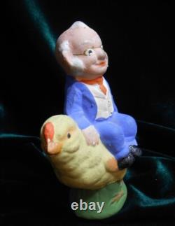 German Easter Foxy Grandpa On Chick Candy Container 5, Germany, c. 1930's