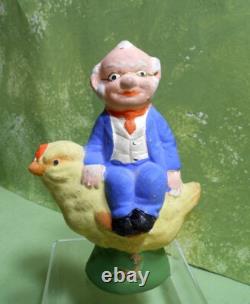 German Easter Foxy Grandpa On Chick Candy Container 5, Germany, c. 1930's