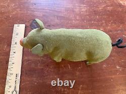 Germany Papier Mache St. Patrick's Day Pig Candy Container Vintage Antique