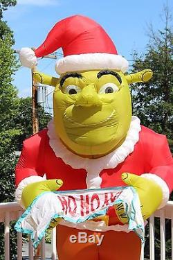 Giant 8' RARE Lighted Colorful Christmas OGRE SHREK Airblown Inflatable Blow-up