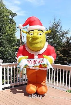 Giant 8' RARE Lighted Colorful Christmas OGRE SHREK Airblown Inflatable Blow-up
