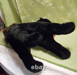 Giant Germany Velvet Halloween Black Cat Steiff Hermann 2 Feet Tall -As Is