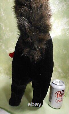 Giant Germany Velvet Halloween Black Cat Steiff Hermann 2 Feet Tall -As Is