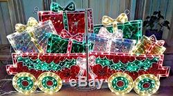 Giant Holographic Train Box Car Rare Noma Christmas Light Up Decoration