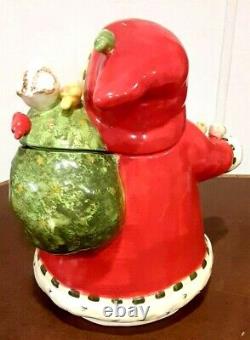 Gibson Santa Claus Cookie Jar With Birds by Debi Hron Designer