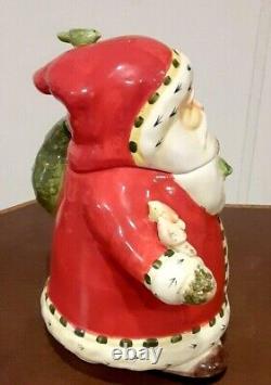 Gibson Santa Claus Cookie Jar With Birds by Debi Hron Designer