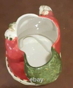 Gibson Santa Claus Cookie Jar With Birds by Debi Hron Designer