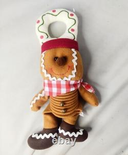 Gingerbread Boy Chef Doll Door Knob Hanger Plush Figure Holiday Christmas Decor