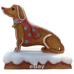 Gingerbread Dog Statue Cookie Display Christmas Decor Movie Prop