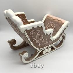 Gingerbread Santa's Sleigh Pink & Brown Large NEW