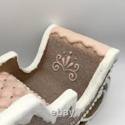 Gingerbread Santa's Sleigh Pink & Brown Large NEW