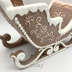 Gingerbread Santa's Sleigh Pink & Brown Large NEW