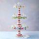 Glitterville Christmas Cake Plate Stand 3 Tier Candy Cupcake Party Cs0079