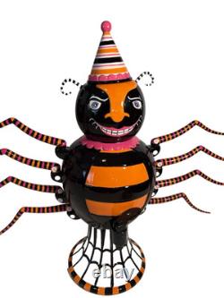 Glitterville Dept 56 Halloween Spider Beverage Dispenser Including Votives withBox