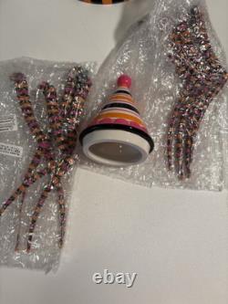 Glitterville Dept 56 Halloween Spider Beverage Dispenser Including Votives withBox