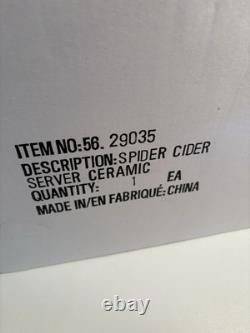 Glitterville Dept 56 Halloween Spider Beverage Dispenser Including Votives withBox
