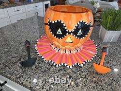 Glitterville Punchie Punch Bowl Jack-o-lantern Halloween Pumpkin Department 56 Glitterville Punchie Punch Bowl Jack-o-lantern Halloween Pumpkin Department 56