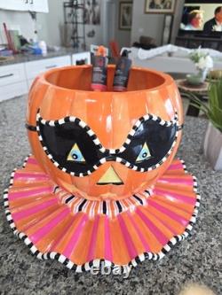 Glitterville Punchie Punch Bowl Jack-o-lantern Halloween Pumpkin Department 56 Glitterville Punchie Punch Bowl Jack-o-lantern Halloween Pumpkin Department 56