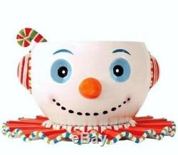 Glitterville snowman punchbowl