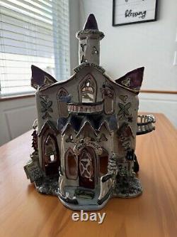 God's House By Blue Sky Clayworks Heather Goldminc Tea Light Candle Holder Rare