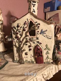 God's House By Blue Sky Clayworks Heather Goldminc Tea Light Candle Holder Rare