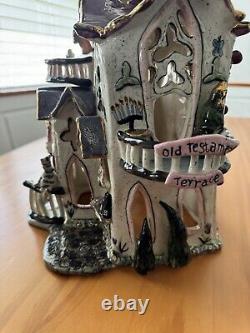 God's House By Blue Sky Clayworks Heather Goldminc Tea Light Candle Holder Rare