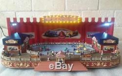 Gold Label BUMP AND GO World's Fair Animated Race Cars + Box Mr. Christmas