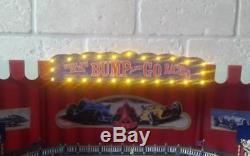 Gold Label BUMP AND GO World's Fair Animated Race Cars + Box Mr. Christmas