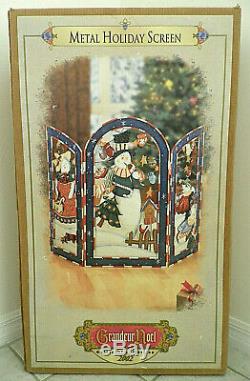 Grandeur Noel Metal Holiday Screen 2002 Collector's Edition Christmas Snowman