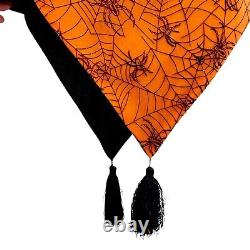 Grandin Road Bewitching Halloween Mantel Pennant Scarf Bells 74 RETIRED