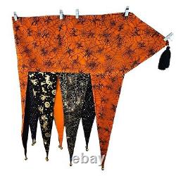 Grandin Road Bewitching Halloween Mantel Pennant Scarf Bells 74 RETIRED