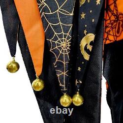 Grandin Road Bewitching Halloween Mantel Pennant Scarf Bells 74 RETIRED