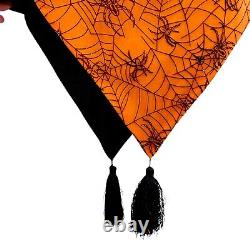 Grandin Road Bewitching Halloween Mantel Pennant Scarf Bells Bunting 74