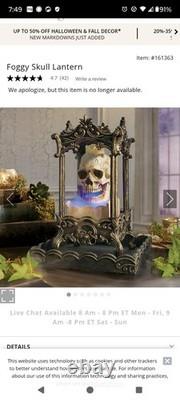 Grandinroad Halloween Foggy Skull Lantern New 161363 Grandinroad Halloween Foggy Skull Lantern New 161363