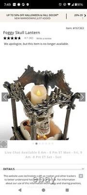 Grandinroad Halloween Foggy Skull Lantern New 161363 Grandinroad Halloween Foggy Skull Lantern New 161363
