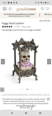Grandinroad Halloween Foggy Skull Lantern New 161363 Grandinroad Halloween Foggy Skull Lantern New 161363