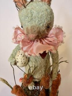 Grimitives Kaf Foley Grimm Blue EASTER BUNNY RABBIT Cape Cod Folk Art
