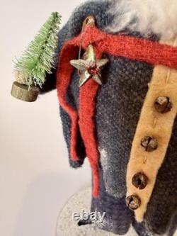 Grimitives Kaf Foley Grimm Blue Santa Art Doll Cape Cod Folk Art Christmas